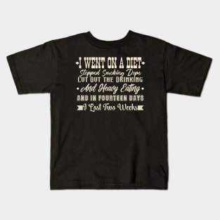 I Went on a Diet Sarcastic Quote Kids T-Shirt